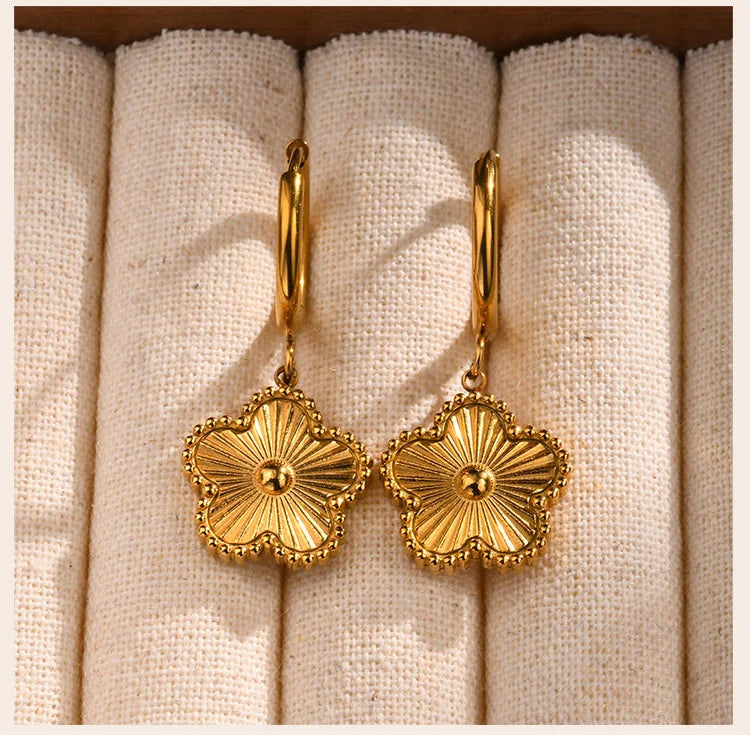 Flower Drop Earrings for Women