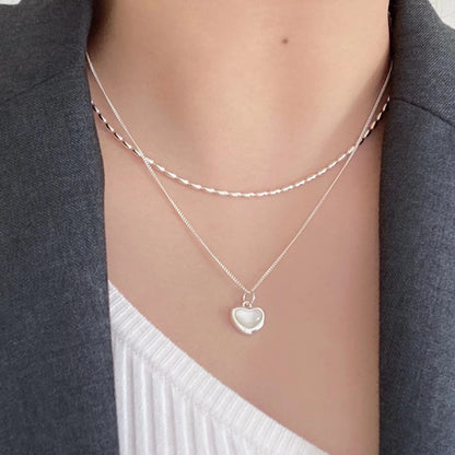 45/55CM Length 925 Sterling Silver Neck Rugby Rice Grains Chain Necklaces Women Luxury Jewelry Charms Accessories Argent 925