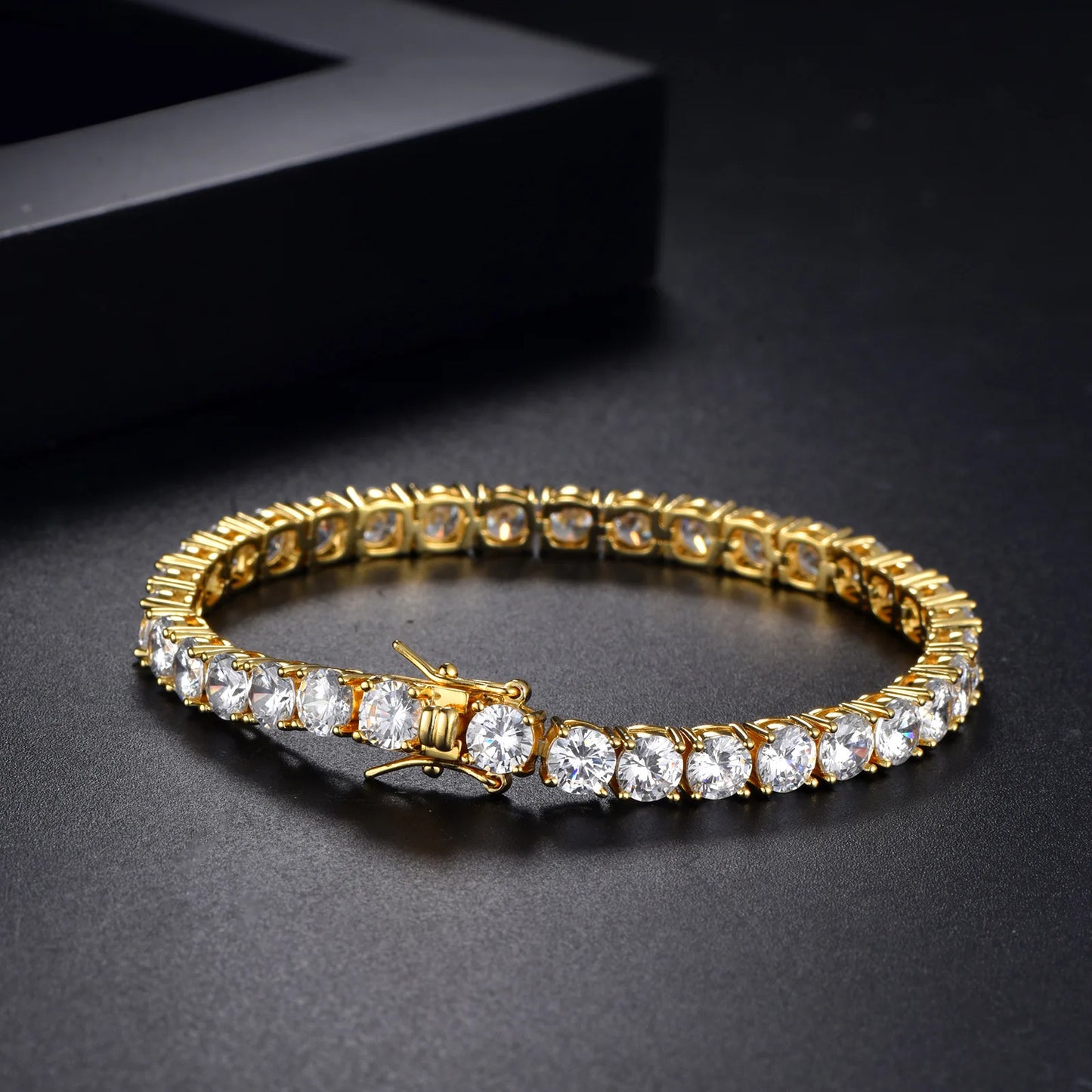 100% S925 Sterling Silver 2-6mm Real Moissanite Tennis Bracelet for Women Wedding Jewelry Christmas Exquisite Gift