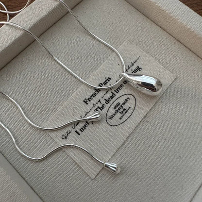 925 Sterling Silver Luxury Fashion Drop Necklace for Fall/Winter Sweater Chains Simple Versatile Pendant for Women Fine Jewelry