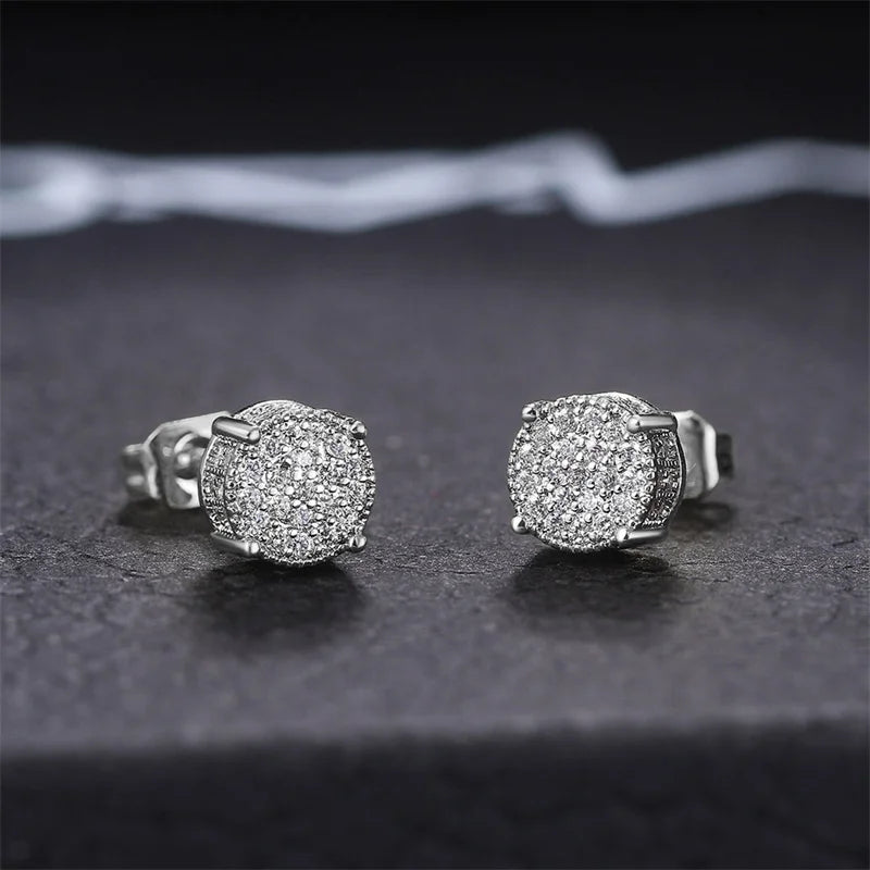 Fancy Round Shaped Stud Earrings