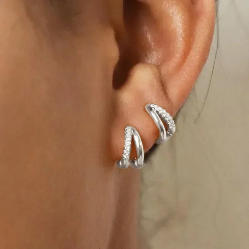 3 Piece Fashion Star Drop Earrings Set