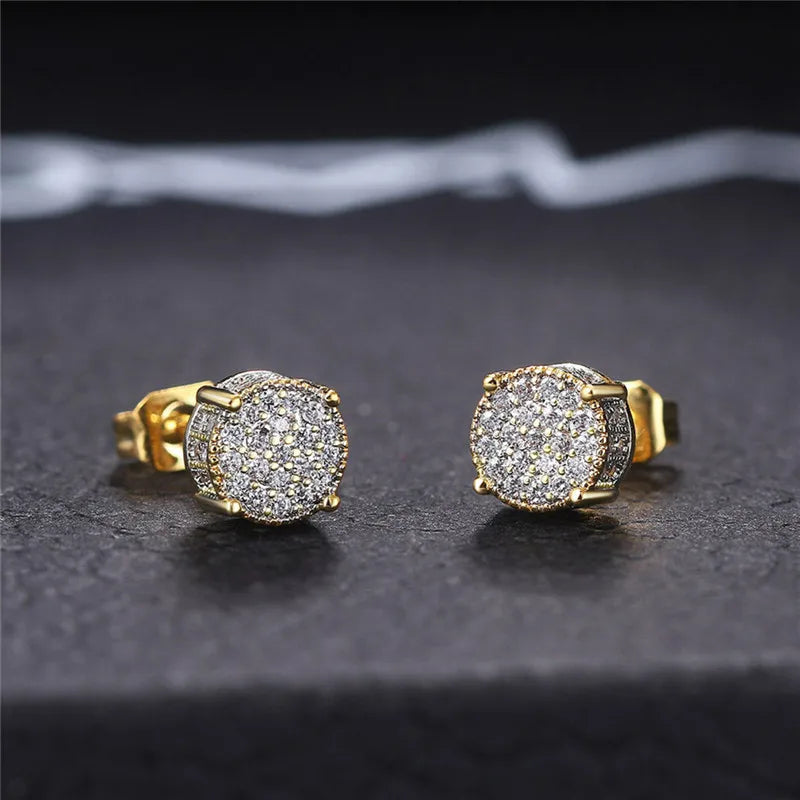 Fancy Round Shaped Stud Earrings