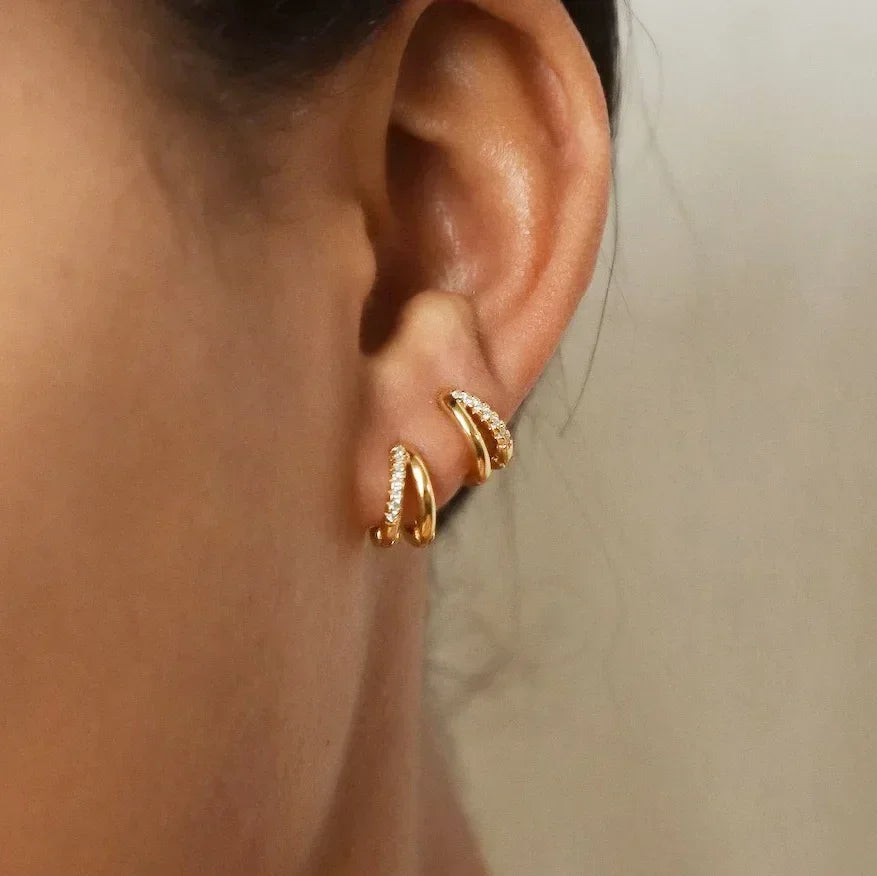 3 Piece Fashion Star Drop Earrings Set