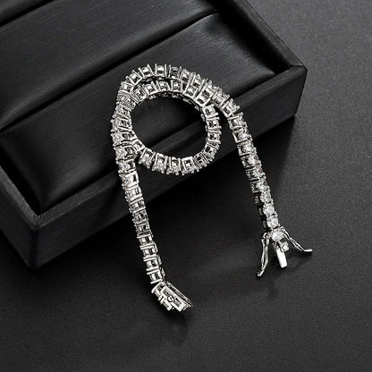 100% S925 Sterling Silver 2-6mm Real Moissanite Tennis Bracelet for Women Wedding Jewelry Christmas Exquisite Gift