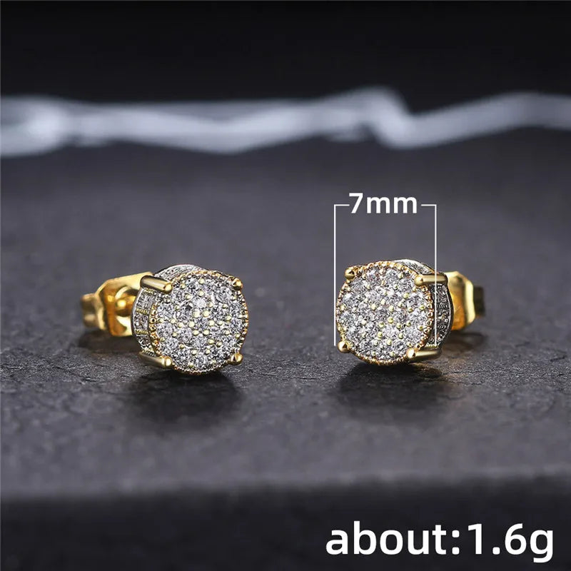 Fancy Round Shaped Stud Earrings