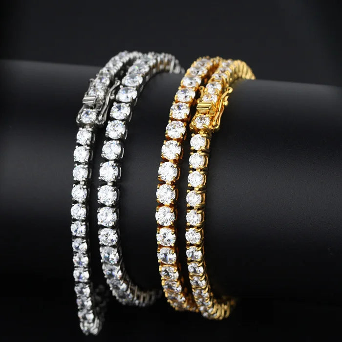 100% S925 Sterling Silver 2-6mm Real Moissanite Tennis Bracelet for Women Wedding Jewelry Christmas Exquisite Gift