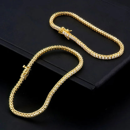 100% S925 Sterling Silver 2-6mm Real Moissanite Tennis Bracelet for Women Wedding Jewelry Christmas Exquisite Gift