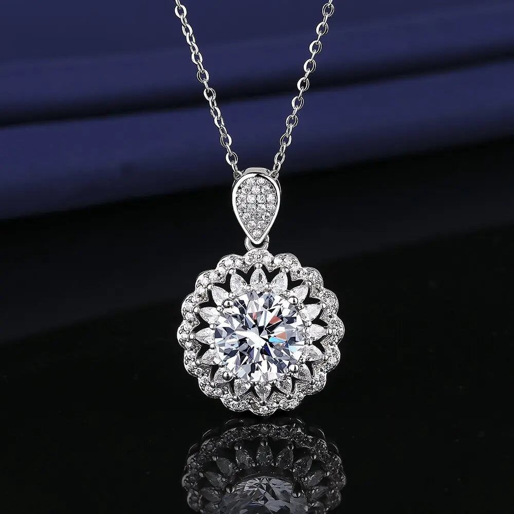 Valuable Lab Diamond Jewelry Set 925 Sterling Silver Party Wedding Rings Earrings Necklace for Women Moissanite Bridal Jewelry