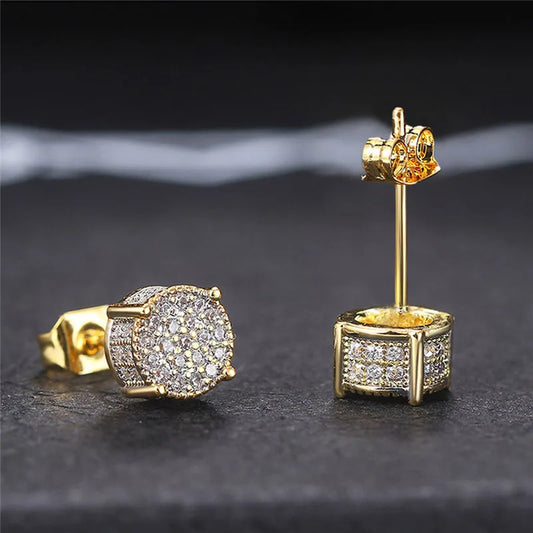 Fancy Round Shaped Stud Earrings