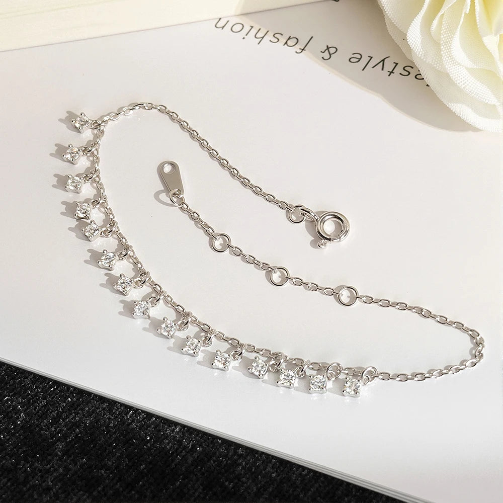 HORRIPAL D VVS1 Moissanite Tennis Bracelets For Women 925 sterling Silver GRA High quality Party Hot Seller Fashion Jewelry Gift