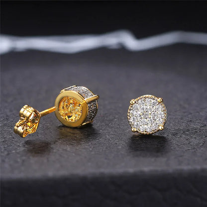 Fancy Round Shaped Stud Earrings