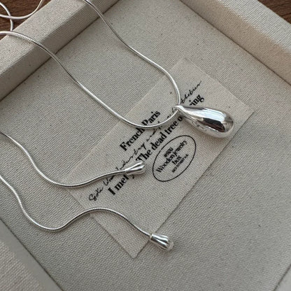 925 Sterling Silver Luxury Fashion Drop Necklace for Fall/Winter Sweater Chains Simple Versatile Pendant for Women Fine Jewelry