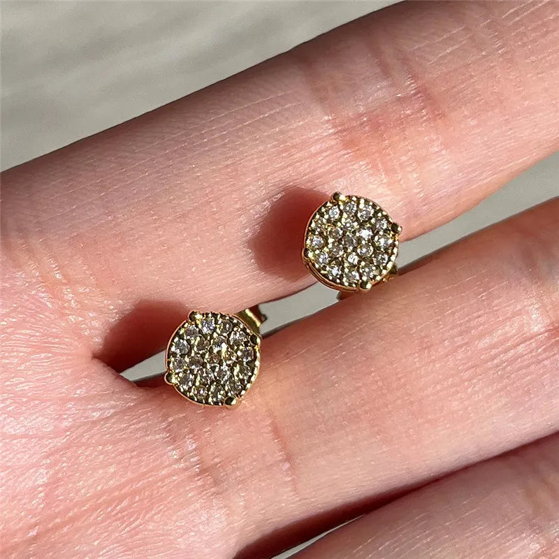 Fancy Round Shaped Stud Earrings