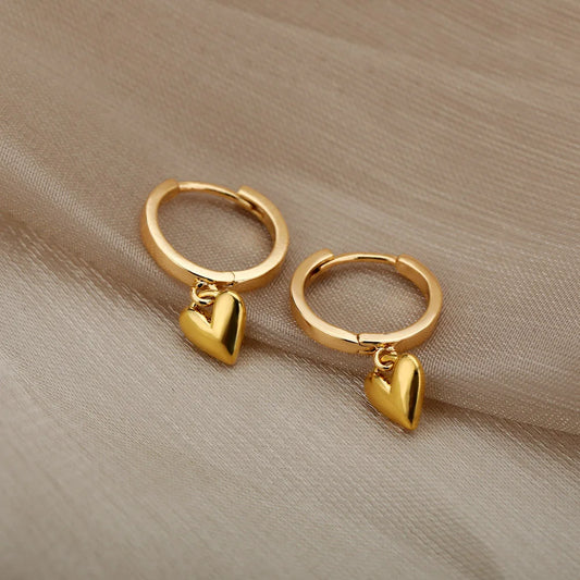 Stainless Steel Heart Earrings