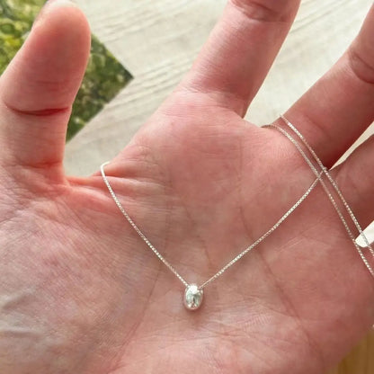 New 925 Sterling Silver Bead Necklace Simple Personality Charm Geometric Pendant Choker Birthday Gift Women's Fine Jewelry