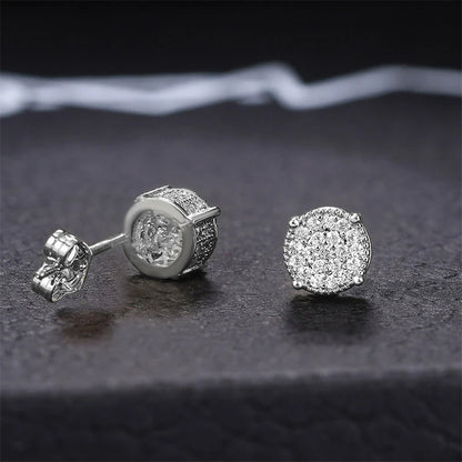 Fancy Round Shaped Stud Earrings